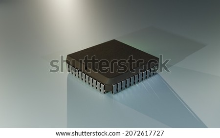 3D Rendering of 44-pin PLCC package
