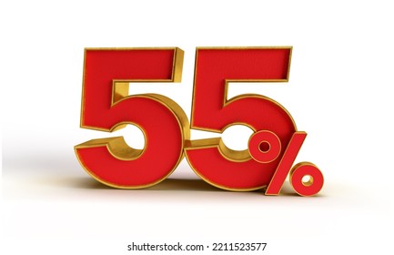 3D rendering of 55 percent.