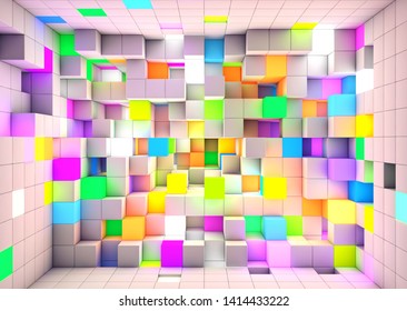 3d Rendering Abstract Background Color Light Stock Illustration ...