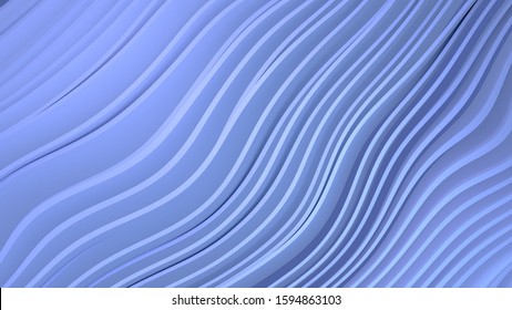 3D rendering of abstract background of lavender lines. Futuristic funky colors for kids background.