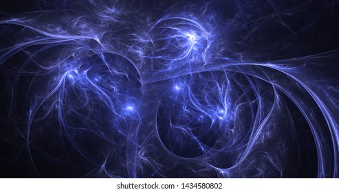 3D rendering abstract blue fractal light background