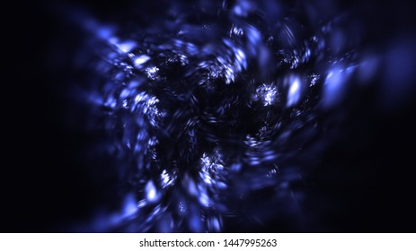 
3D rendering abstract blue technology fractal background