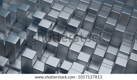 3D Rendering Of Abstract Cibes Background
