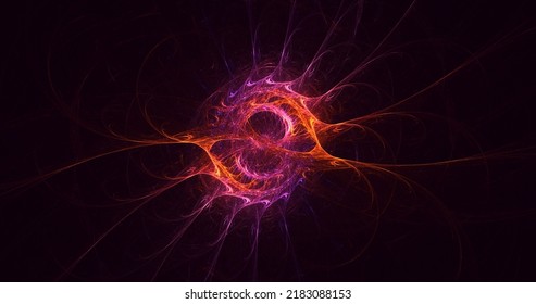 3D Rendering Abstract Circle Light Background