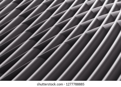3d rendering of an abstract 3d composition with some grey curves