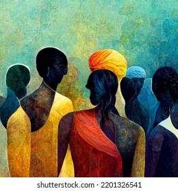 3D rendering of abstract concept of diversity