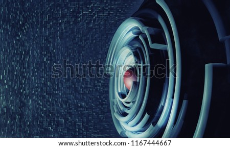 3D rendering of abstract digital technology background