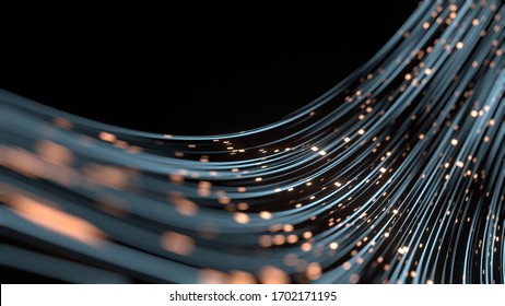 3D Rendering of abstract fast moving lines. High speed motion blur. Concept of leading in business, Hi tech products, business plan, goals and achievement, advanced technology evolution