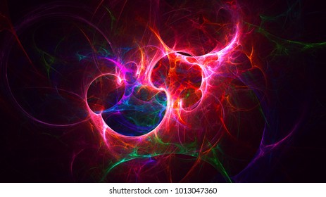 3D rendering abstract fractal light background