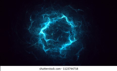 3D Rendering Abstract Fractal Light Background