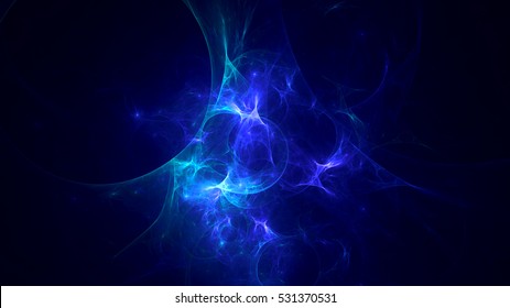 3D Rendering Abstract Fractal Light Background