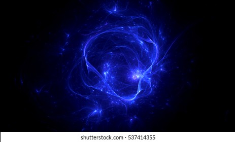 3D Rendering Abstract Fractal Light Background