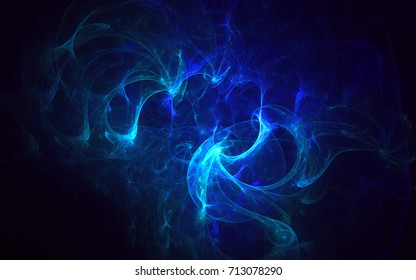 3D Rendering Abstract Fractal Light Background