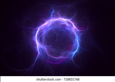 3D Rendering Abstract Fractal Light Background