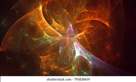 3D rendering abstract fractal light background