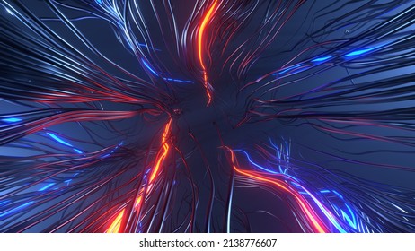 3D Rendering. Abstract Futuristic Geometric Shapes Background. Beautiful Relaxing Stylish Trippy Psychedelic VJ Loop. Modern Background, Screensaver