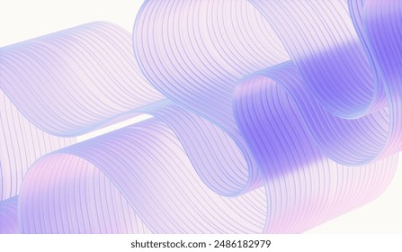 3d rendering of abstract layered crystal glass background. 