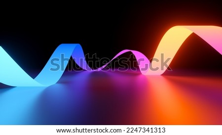 Similar – Image, Stock Photo Abstract background with neon colored twist