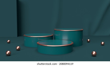 Representación 3D plataformas abstractas