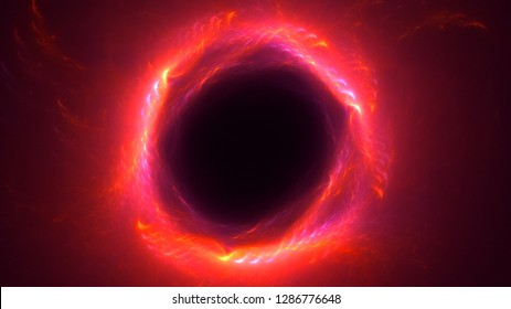 3D rendering abstract red fractal light background - Shutterstock ID 1286776648