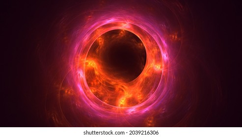 3D rendering abstract round light background - Shutterstock ID 2039216306