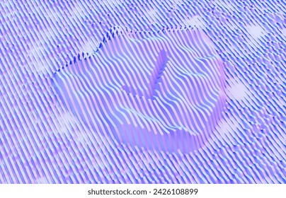 3d rendering of abstract safety shield with check mark icon on purple background. security technology concept.