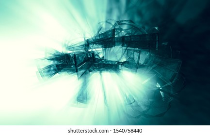 3D rendering of abstract technology concept background ready for presentation