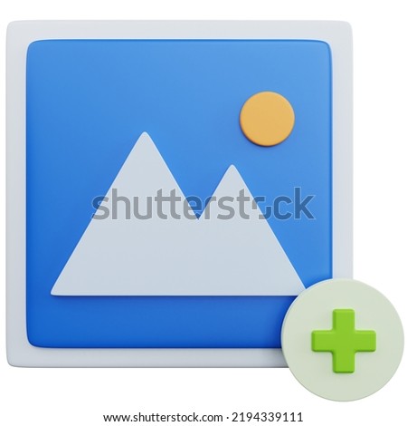 3d rendering add picture isolated