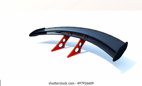 3d Rendering Of Aerodynamic Tuner Spoiler For Modern Racing Sport