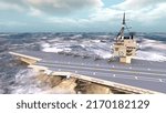 3D rendering of the aircraft carrier