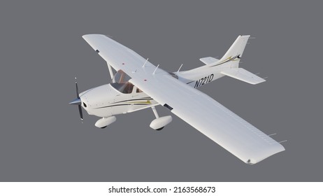 3d Rendering Airplane Isolated On White Stock Illustration 2163568673 ...