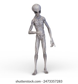 3D rendering of an alien