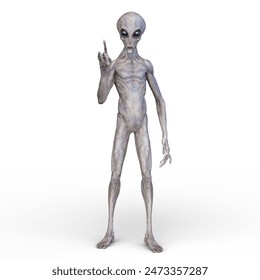 3D rendering of an alien