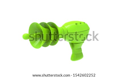 3d rendering of an alien laser gun isolated on white background