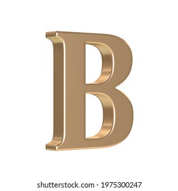 3d Rendering Alphabet Letter B Gold Stock Illustration 1975300247 ...