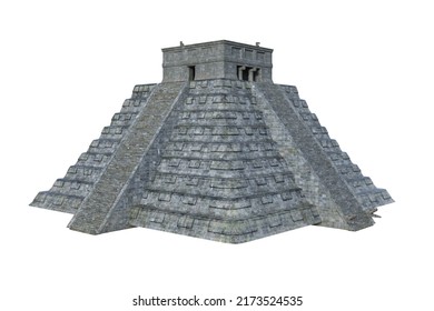 3d Rendering Ancient Mayan Pyramid Temple Stock Illustration 2173524535 