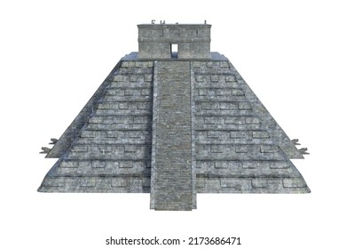 3d Rendering Ancient Mayan Temple Pyramid Stock Illustration 2173686471 ...