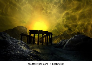 3d Rendering Of Ancient Temple Ruins