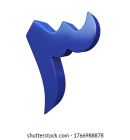 3d rendering of Arabic number Three in blue color, high resolution image with isolated white background. this number usually use in Arab countries 