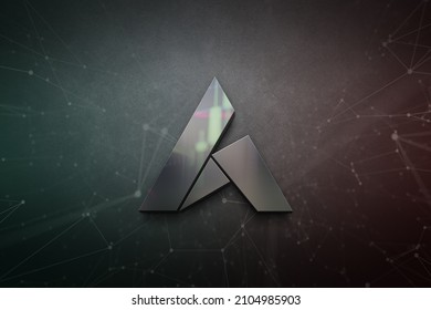 3D rendering ardor cryptocurrency coin on colorful background, cryptocurrency concept color art