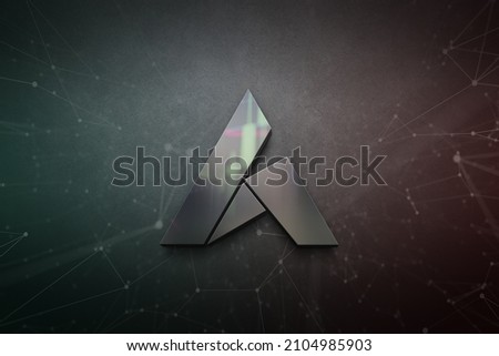 3D rendering ardor cryptocurrency coin on colorful background, cryptocurrency concept color art