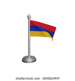 3d rendering of armenia flag concept armenia national day