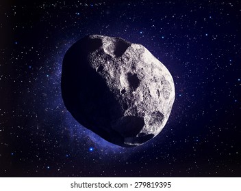 3D rendering of an asteroid