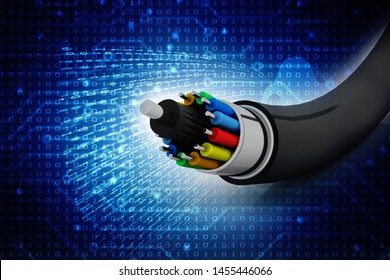 3d rendering aux cable of details
