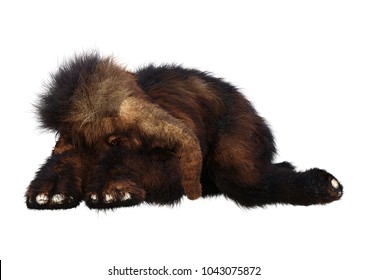 3D Rendering Of A Baby Woolly Mammoth Isolated On White Background