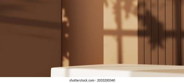 3D Rendering Of Background For Displaying Products, Creams And Cosmetics. For Show Product. Blank Scene Showcase Mockup.