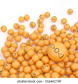 3d rendering background of emoticons