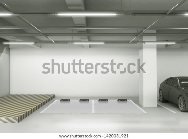 3d Rendering Background Image Parking Wall Stock Illustration 1420031921