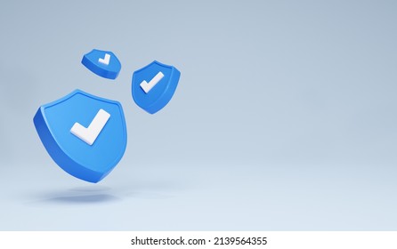 3D Rendering Background Safety Icon Symbol Security Safety First Blue Front