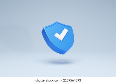 3D Rendering Background Safety Icon Symbol Security Safety First Blue Perspective